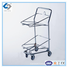 Hot Sale Hand Basket Cart Trolley for Two Baskets